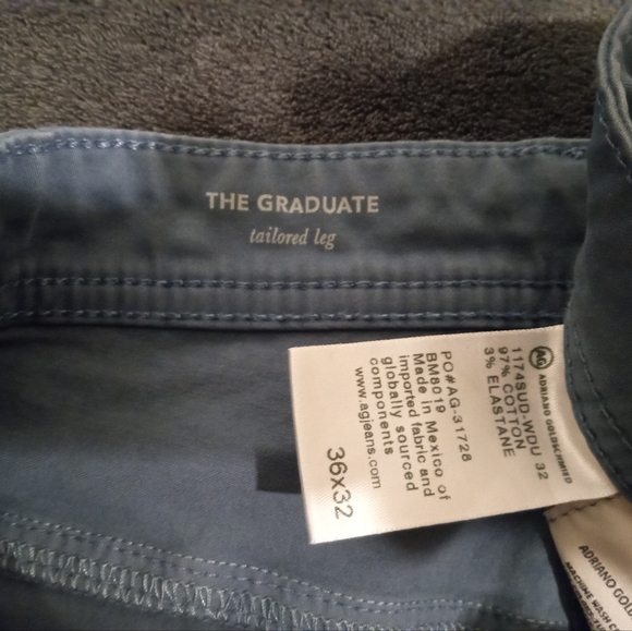 Adriano Goldschmied The Graduate tailored leg flat front khakis 36/32 - Picture 2 of 3